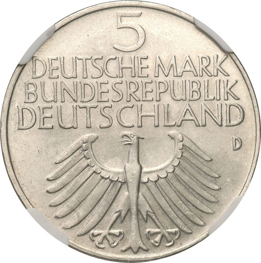 Niemcy. RFN. 5 marek 1952 D, Germanisches Museum NGC MS64